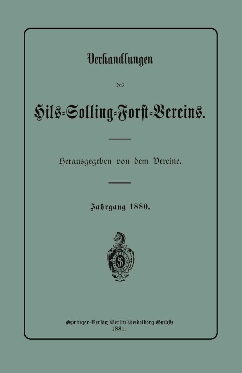 Verhandlungen des Hils-Solling-Forst-Vereins Mathematics