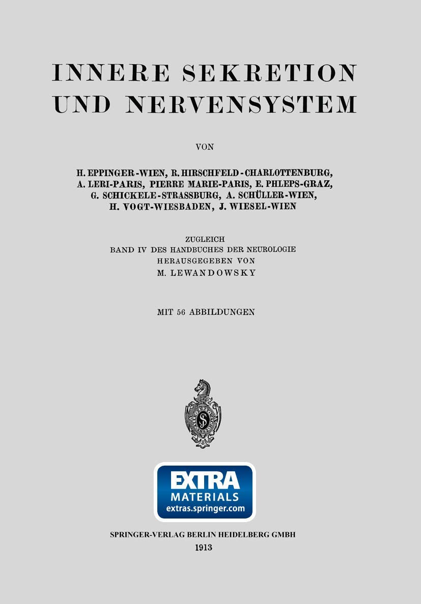 Innere Sekretion und Nervensystem: Mit online files/update (Handbuch der Neurologie, 4 [Sonderausg) Medicine