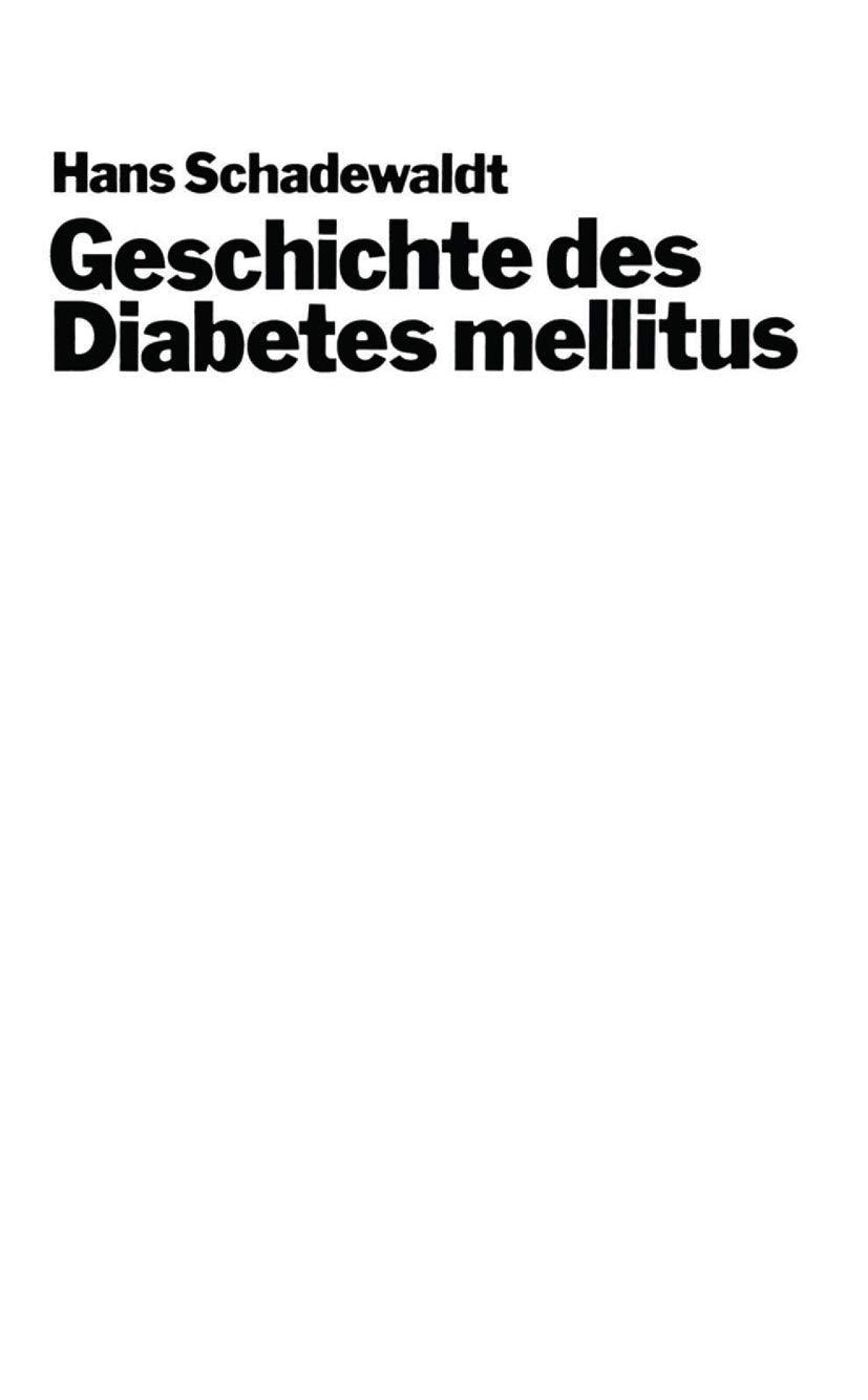 Geschichte des Diabetes mellitus Medicine