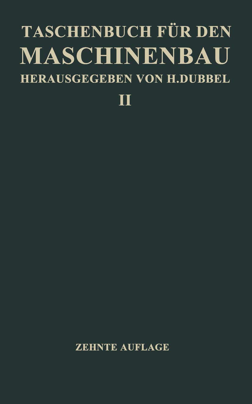 Taschenbuch für den Maschinenbau Law