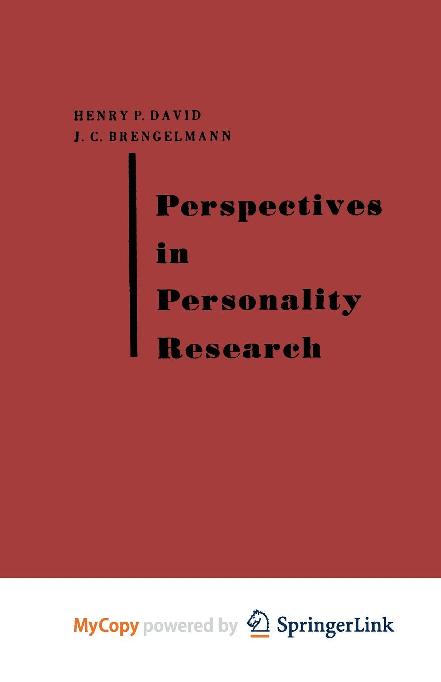 Perspectives in Personality Research Medicine