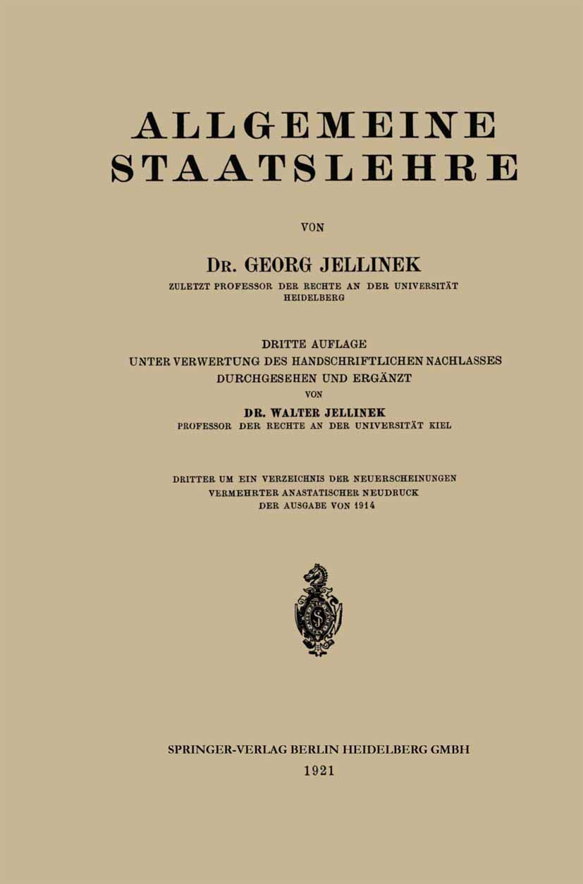 Allgemeine Staatslehre Law