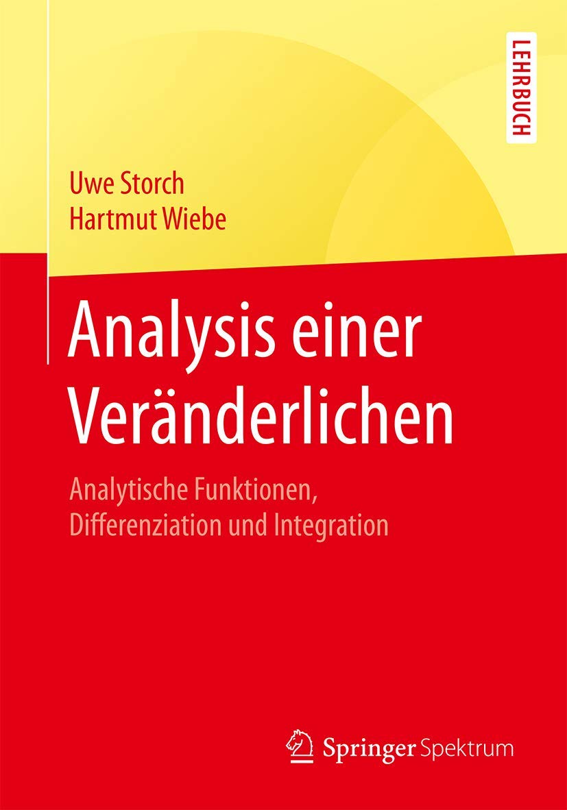 Analysis einer Veränderlichen Mathematics Books