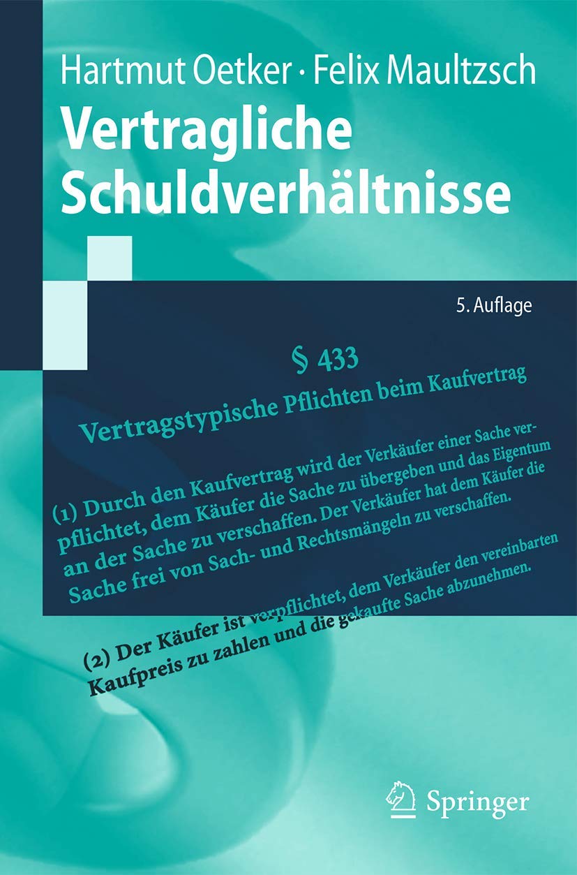 Vertragliche Schuldverhältnisse Law