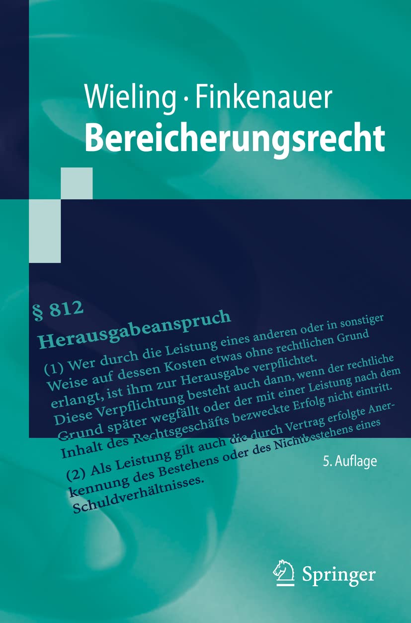 Bereicherungsrecht (Springer-Lehrbuch) Law