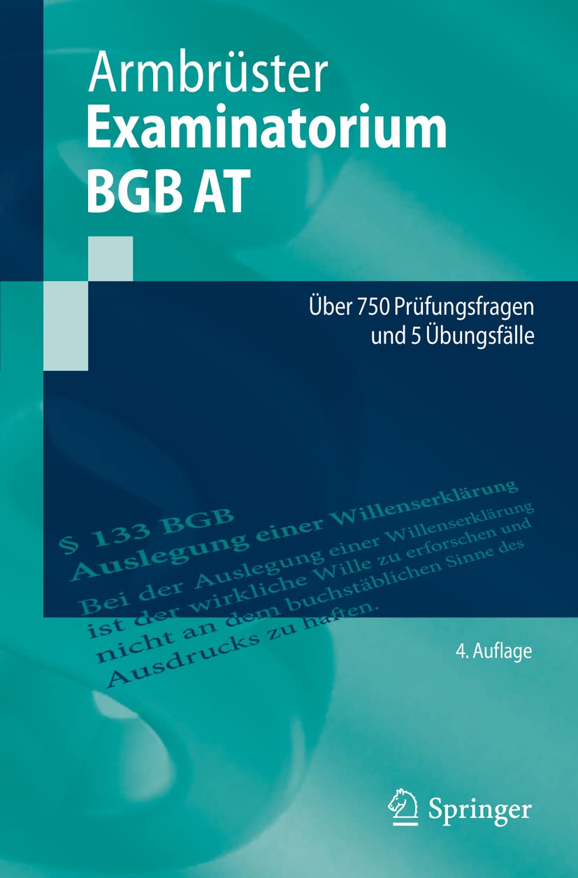 Examinatorium BGB AT Law Books