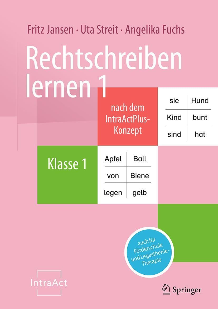 Rechtschreiben lernen 1 nach dem IntraActPlus-Konzept Study Guides