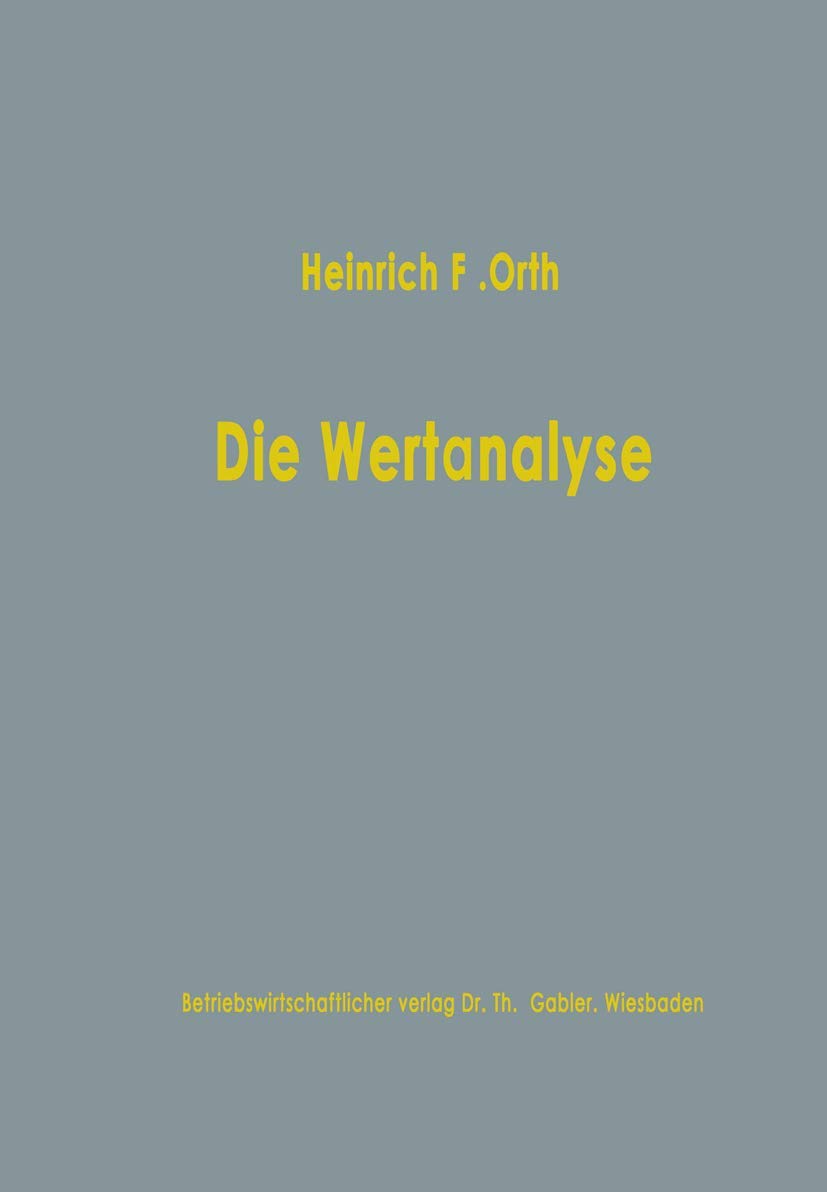 Product Image: Die Wertanalyse