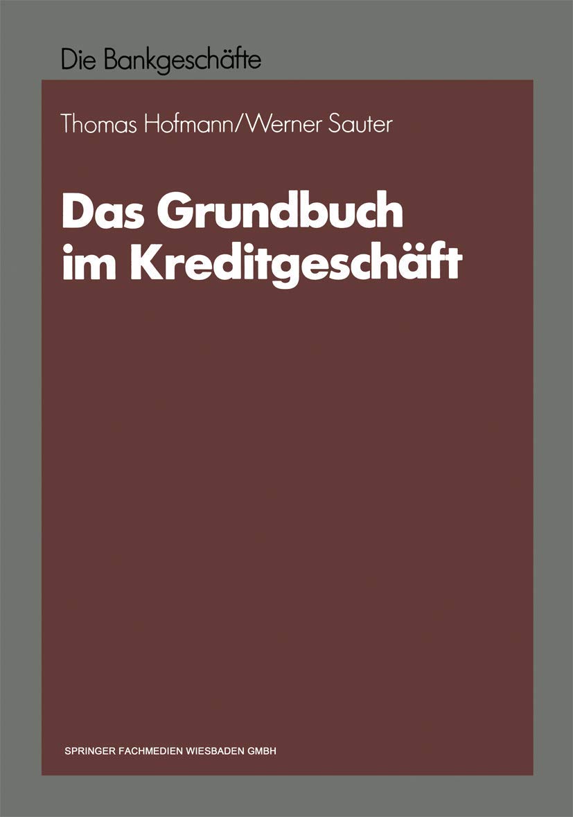 Das Grundbuch im Kreditgeschäft Law