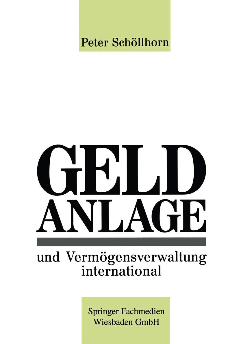 Geldanlage und Vermögensverwaltung international Law