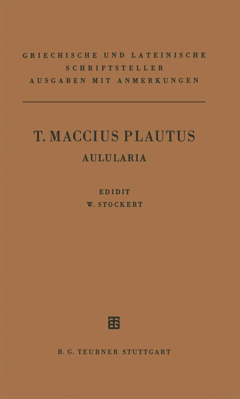 T. Maccius Plautus Aulularia (German Edition) Law