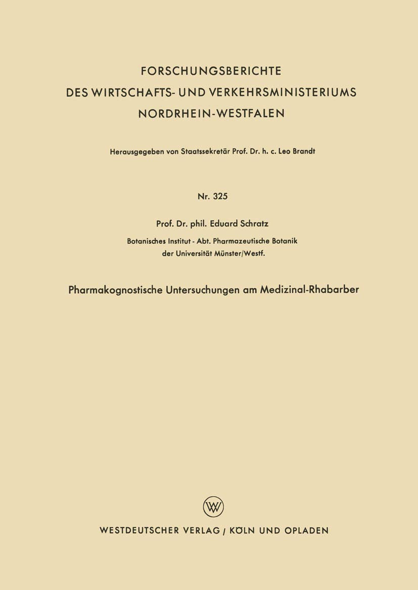 Pharmakognostische Untersuchungen am Medizinal-Rhabarber Law