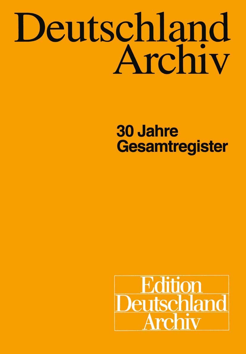 Deutschland Archiv: 30 Jahre Gesamtregister Law