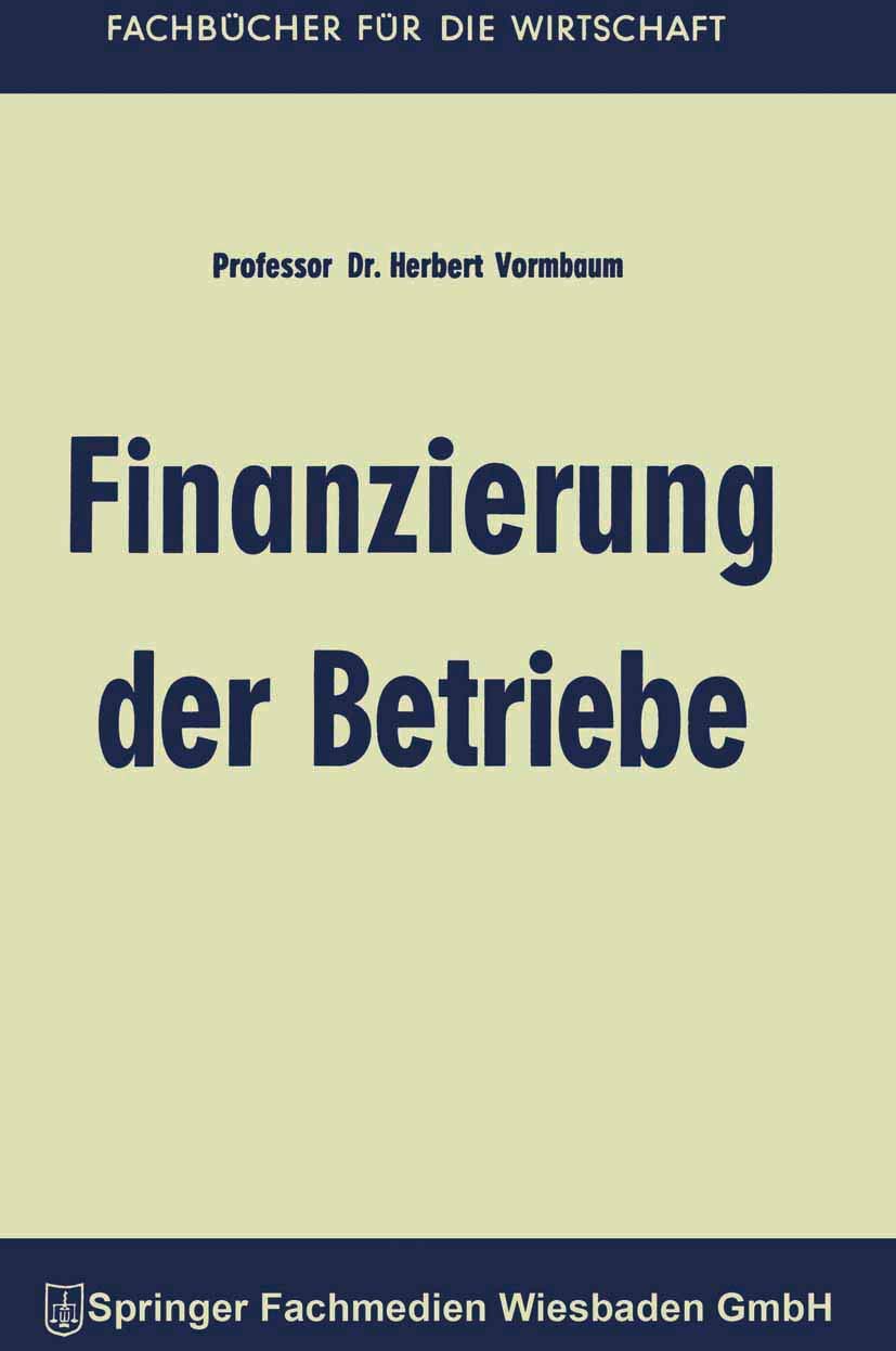 Finanzierung der Betriebe (Fachbücher für die Wirtschaft) Law