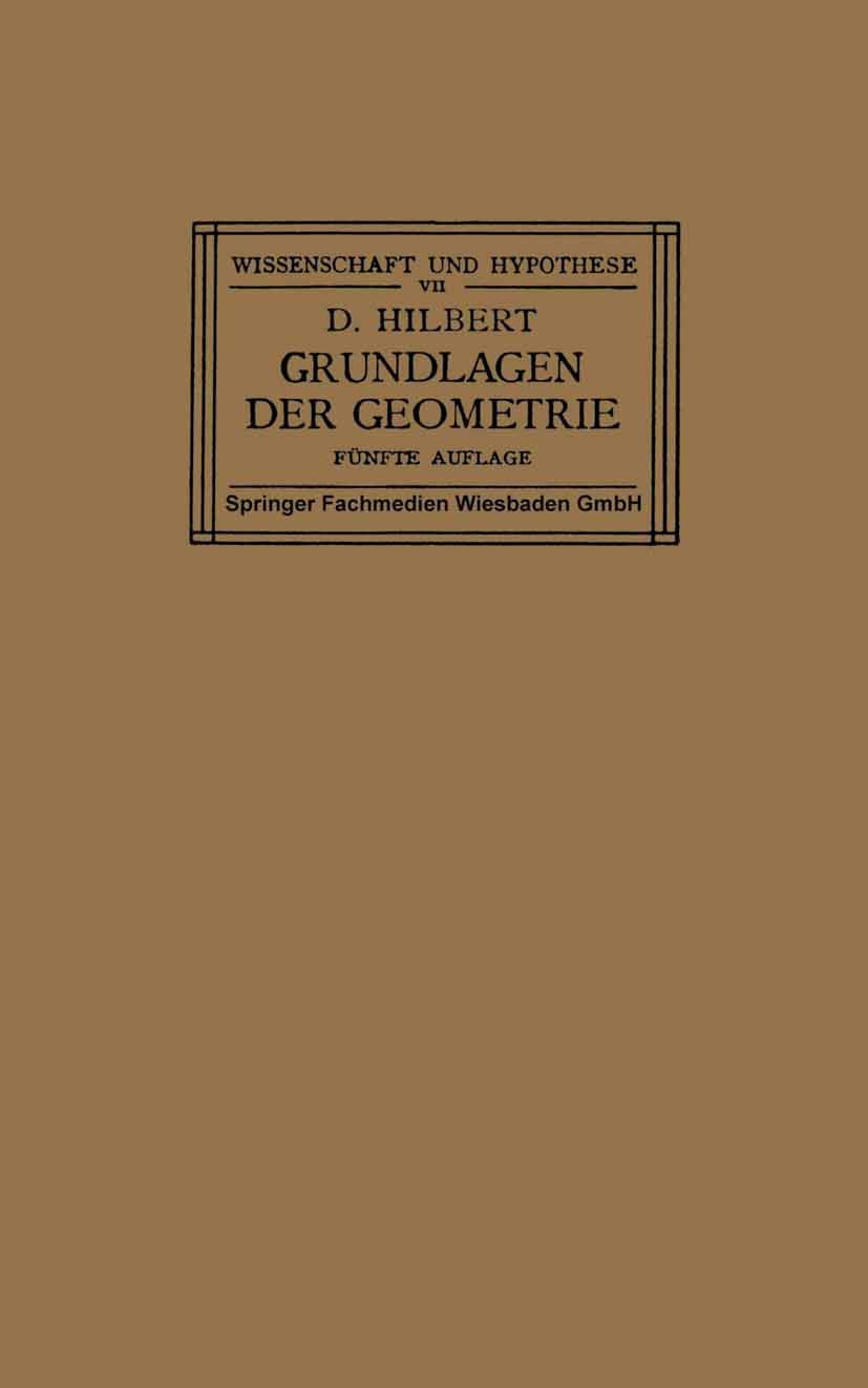 Grundlagen der Geometrie (Wissenschaft und Hypothese) (German Edition) Mathematics
