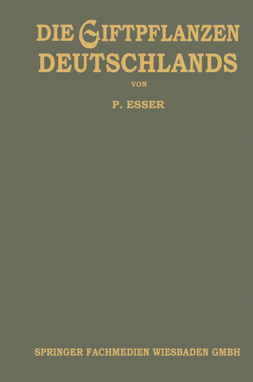 Die Giftpflanzen Deutschlands Natural Sciences