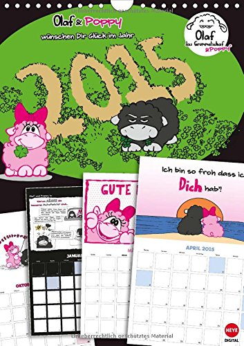 Olaf das Grummelschaf & Poppy (Wandkalender 2015 DIN A4 hoch): Der neue Olaf & Poppy Planer ist da! (Monatskalender, 14 Seiten) (CALVENDO Spass) Living & Furnishing