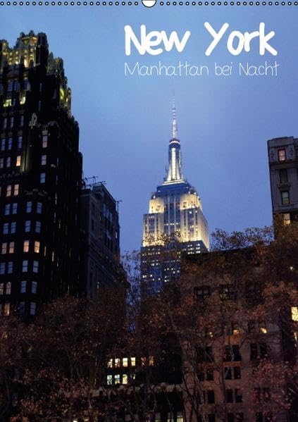 New York - Manhattan bei Nacht (Wandkalender 2016 DIN A2 hoch): New Yorks Straßen beeindrucken mit einem faszinierenden Farbspiel in der Nacht. (Monatskalender, 14 Seiten ) (CALVENDO Orte) Leisure, Home & Garden
