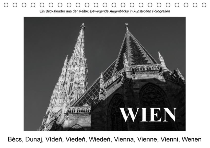 WienAT-Version (Tischkalender 2016 DIN A5 quer): Die schönsten Ansichten von Wien in kunstvollen Schwarzweiß Fotografien (Monatskalender, 14 Seiten ) (CALVENDO Orte) Photography