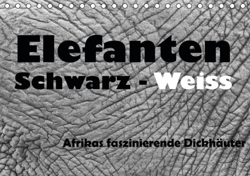 Elefanten Schwarz - Weiss (Tischkalender 2016 DIN A5 quer): Afrikas faszinierende Dickhäuter (Monatskalender, 14 Seiten ) (CALVENDO Tiere) Calendars
