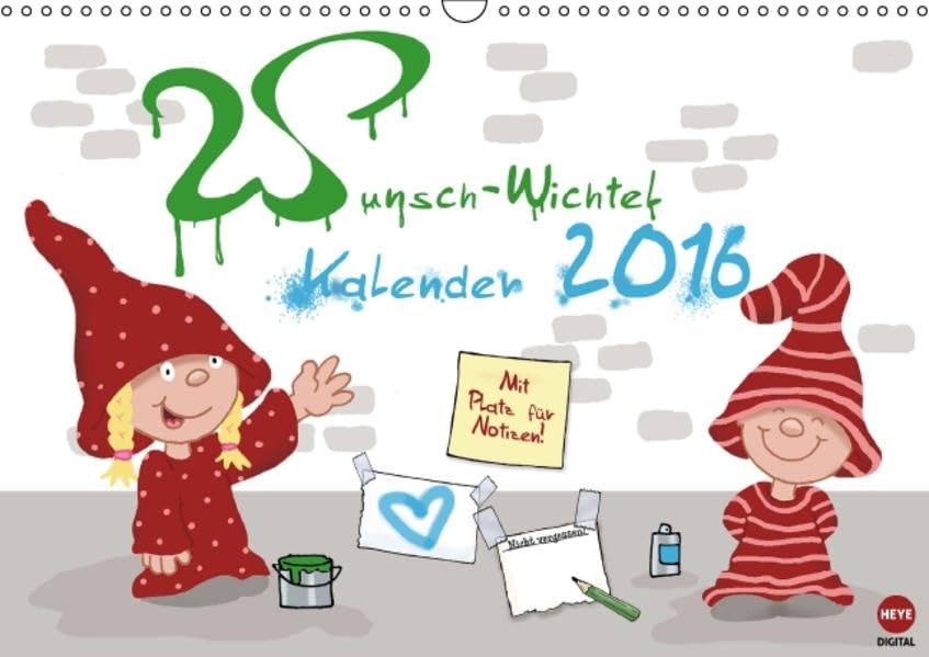 Wunsch-Wichtel (Wandkalender 2016 DIN A3 quer): Süße Wünsche von den Wichteln! (Monatskalender, 14 Seiten) (Calvendo Spaß) (CALVENDO Spass) Calendars