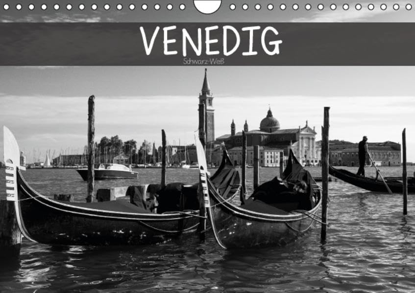 Venedig schwarz-weiß (Wandkalender 2016 DIN A4 quer): Venedig zauberhafte Lagunenstadt in Schwarz-Weiß (Monatskalender, 14 Seiten ) (CALVENDO Orte) Photography