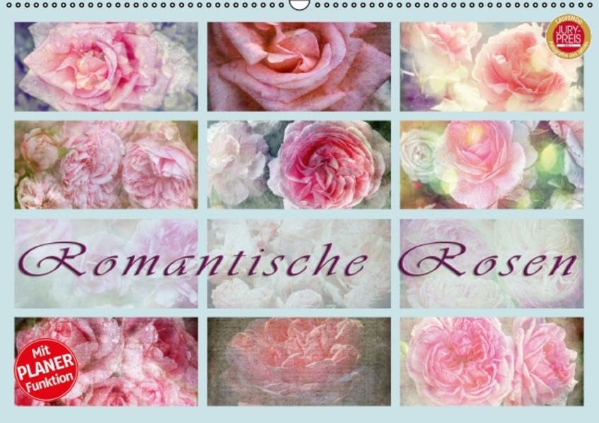 Romantische Rosen (Wandkalender 2016 DIN A2 quer): 12 zauberhafte, romantische Rosen im trendigen Vintage Stil (Geburtstagskalender, 14 Seiten ) (CALVENDO Natur) Leisure, Home & Garden