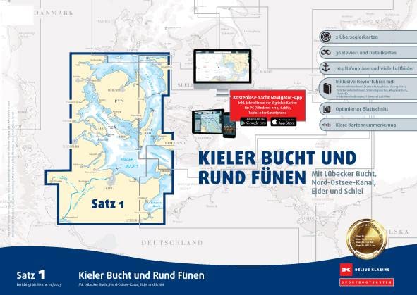 Sportbootkarten Satz 1: Kieler Bucht und Rund Fünen (Ausgabe 2023): Mit Lübecker Bucht, Nord-Ostsee-Kanal, Eider und Schlei Leisure, Home & Garden
