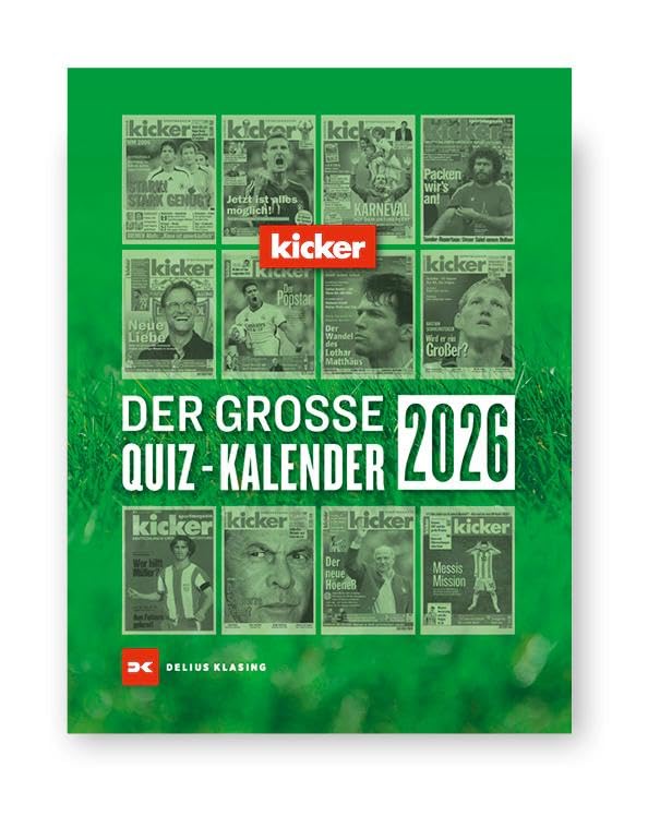 Der große kicker Quiz-Kalender 2026 Leisure & Fun Books