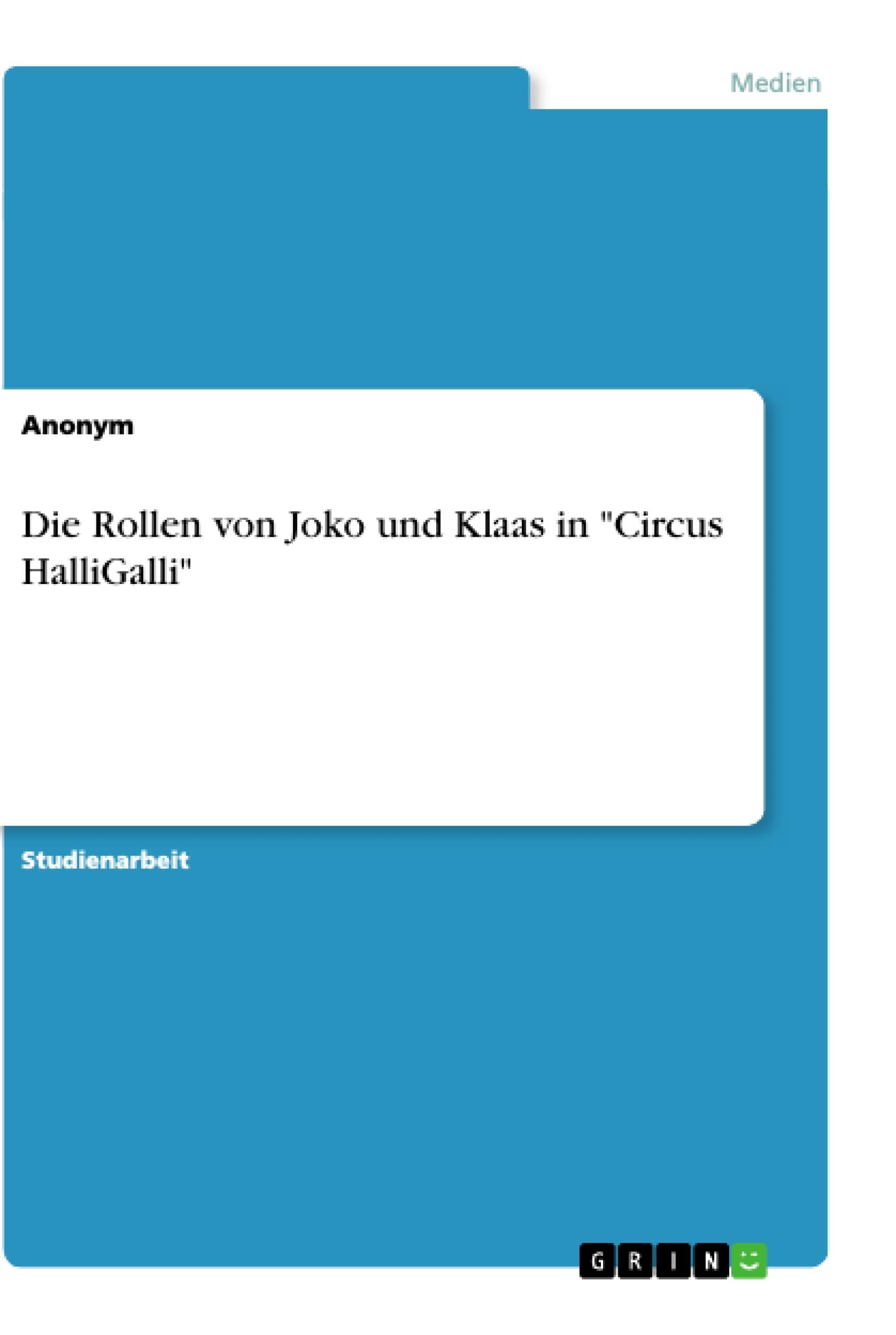 Die Rollen von Joko und Klaas in "Circus HalliGalli" Law