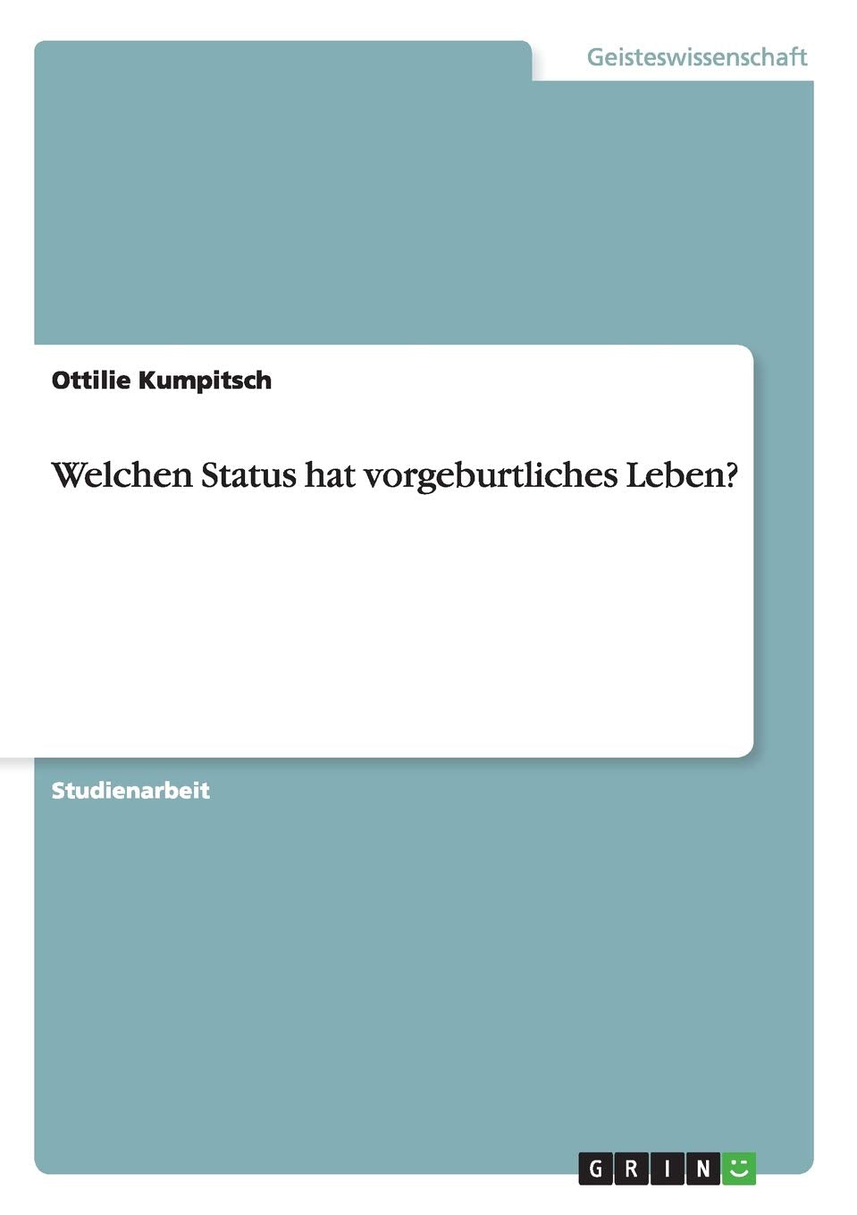 Product Image: Welchen Status hat vorgeburtliches Leben?