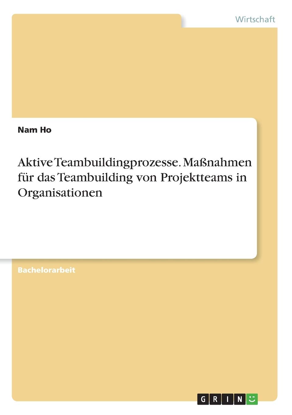 Aktive Teambuildingprozesse. Maßnahmen für das Teambuilding von Projektteams in Organisationen Law