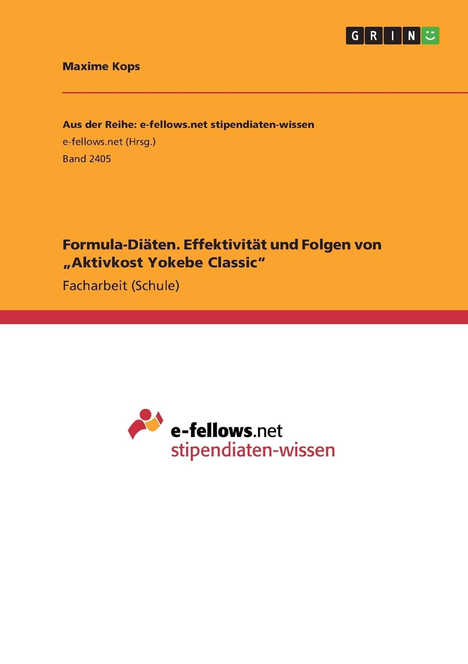 Formula-Diäten. Effektivität und Folgen von "Aktivkost Yokebe Classic" Leisure, Home & Garden