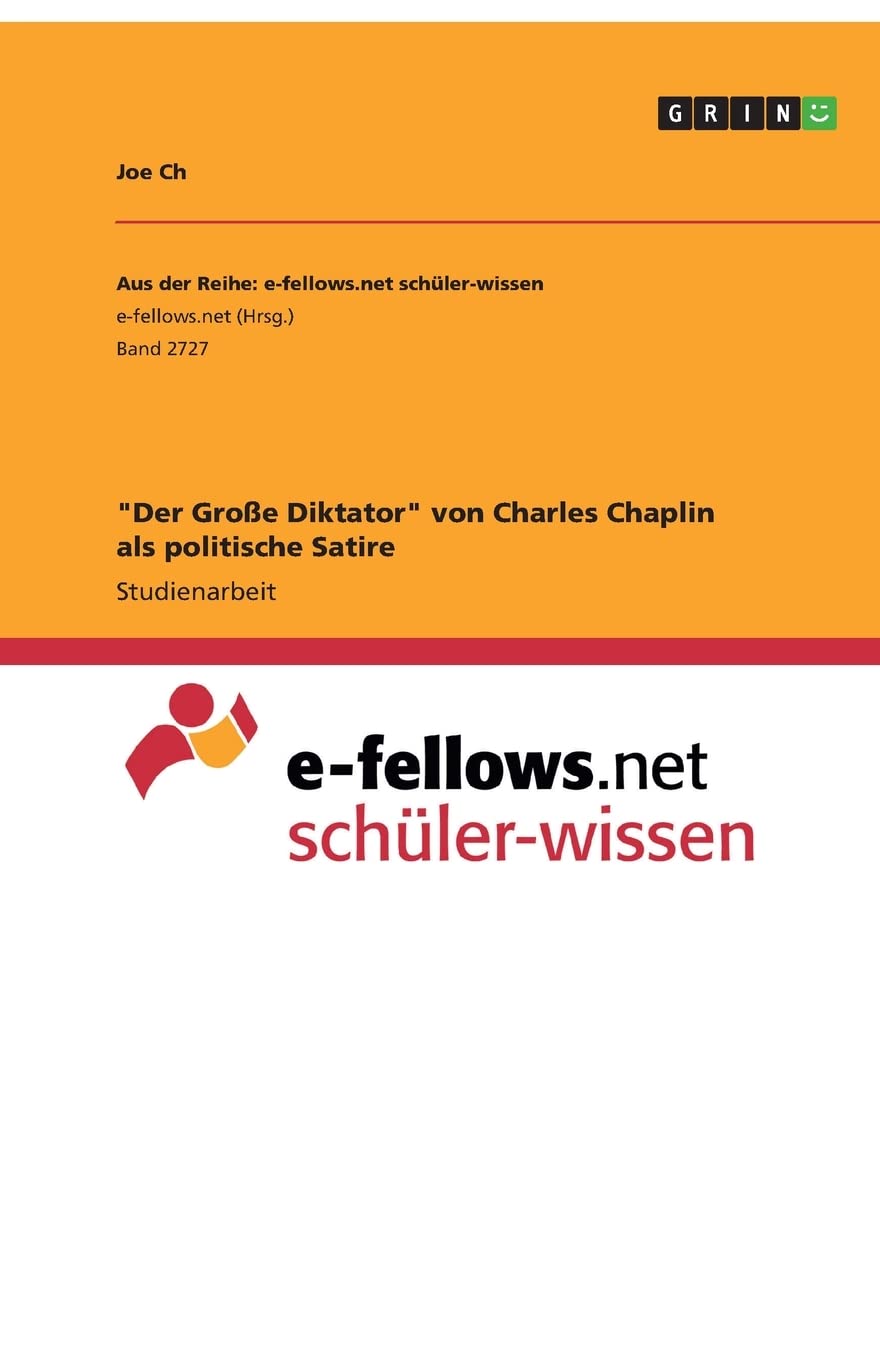 "Der Große Diktator" von Charles Chaplin als politische Satire Film, Art & Culture