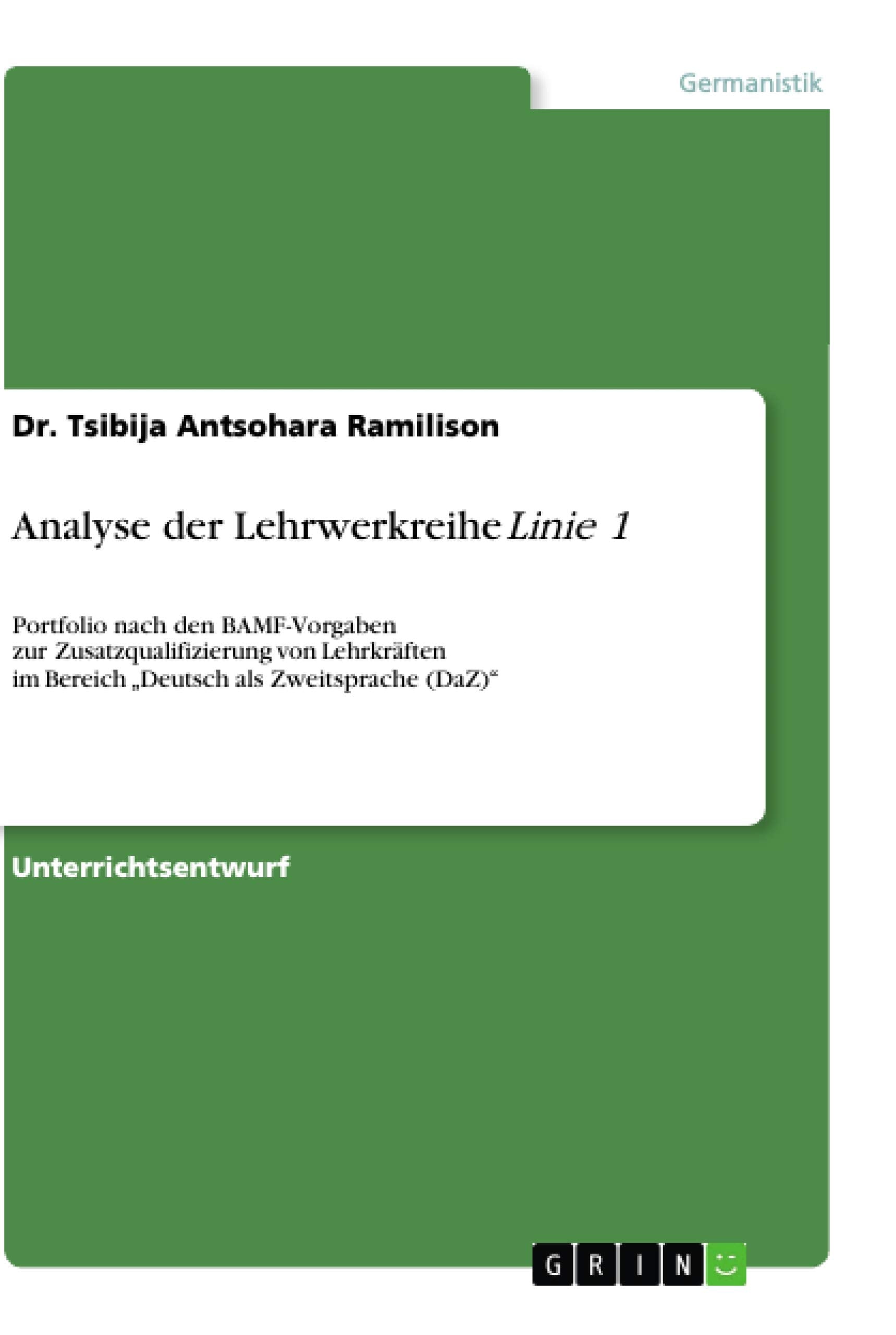 Analyse der Lehrwerkreihe "Linie 1" Foreign Languages ​​& Dictionaries