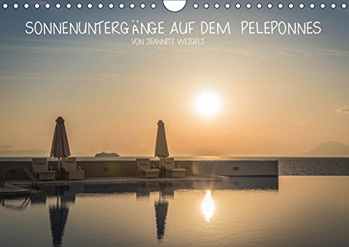 Sonnenuntergänge auf dem Peleponnes (Wandkalender 2019 DIN A4 quer): Wunderschöne Sonnenuntergänge (Monatskalender, 14 Seiten ) (CALVENDO Orte) Leisure, Home & Garden