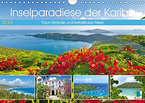 Inselparadiese der Karibik (Wandkalender 2019 DIN A4 quer): Traumstrände und kristallklares Meer (Monatskalender, 14 Seiten ) (CALVENDO Orte) Leisure, Home & Garden