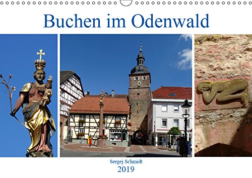 Buchen im Odenwald (Wandkalender 2019 DIN A3 quer): Stadtwahrzeichen, die Mariensäule und Buchener Fastnachtssymbol, der" Blecker" auf dem ... (Monatskalender, 14 Seiten ) (CALVENDO Orte) Photography
