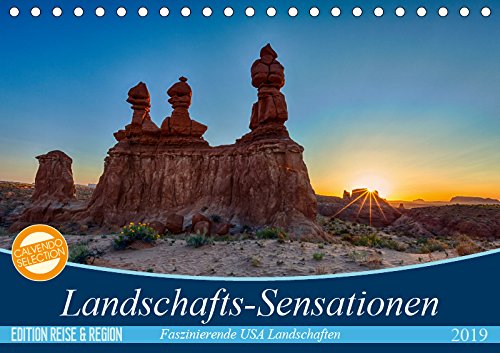 Landschafts-Sensationen (Tischkalender 2019 DIN A5 quer): Faszinierende USA Landschaften (Monatskalender, 14 Seiten ) (CALVENDO Orte) Leisure, Home & Garden