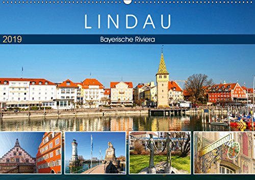 Lindau - Bayerische Riviera (Wandkalender 2019 DIN A2 quer): Lindau, der Urlaubstraum in Süddeutschland. Ein sonnenverwöhnter Ort, der auch die ... (Monatskalender, 14 Seiten ) (CALVENDO Orte) Travel Books