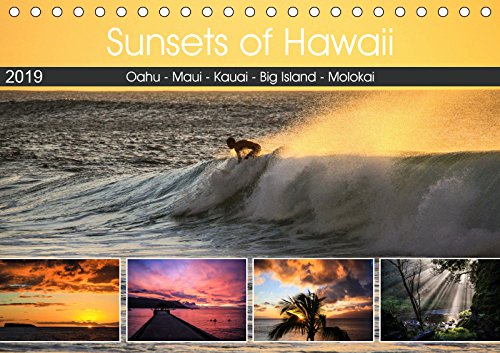 Sunsets of Hawaii (Tischkalender 2019 DIN A5 quer): Sonnenuntergänge auf Hawaii - Postkarten-Motive auf jeder Hawaii-Insel. (Monatskalender, 14 Seiten ) (CALVENDO Orte) Leisure, Home & Garden