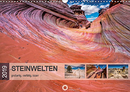 Steinwelten - großartig, vielfältig, bizarr (Wandkalender 2019 DIN A3 quer): Außergewöhnliche Strukturen und Formen aus Stein. (Monatskalender, 14 Seiten ) (CALVENDO Natur) Leisure, Home & Garden