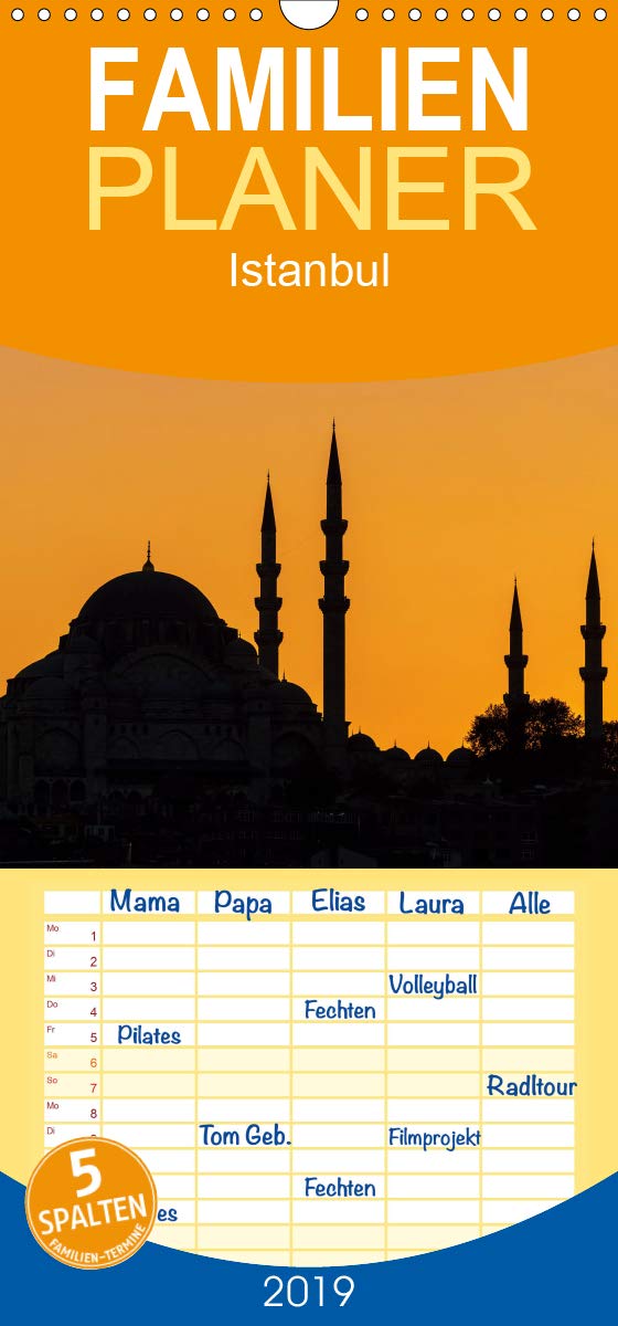 Istanbul - Familienplaner hoch (Wandkalender 2019 , 21 cm x 45 cm, hoch): Fotos aus Istanbul. (Monatskalender, 14 Seiten ) (CALVENDO Orte) Leisure, Home & Garden
