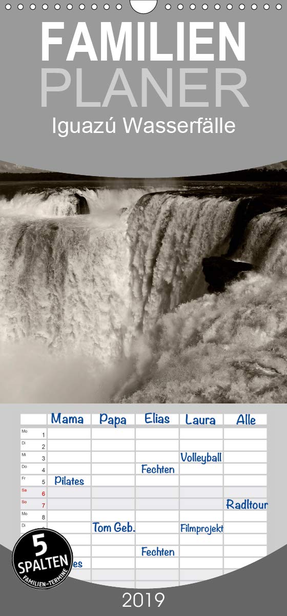 Iguazú Wasserfälle - Familienplaner hoch (Wandkalender 2019 , 21 cm x 45 cm, hoch): Naturspektakel Iguazú Wasserfälle (Monatskalender, 14 Seiten ) (CALVENDO Orte) Photography