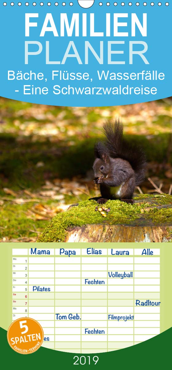 Bäche, Flüsse, Wasserfälle - Eine Schwarzwaldreise - Familienplaner hoch (Wandkalender 2019 , 21 cm x 45 cm, hoch): Eine Reise zu den schönsten ... (Monatskalender, 14 Seiten ) (CALVENDO Natur) Leisure, Home & Garden