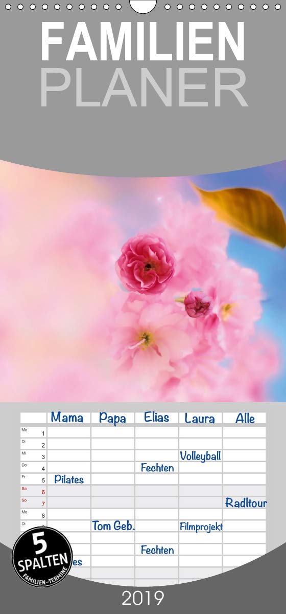 Kirschblütentraum - Familienplaner hoch (Wandkalender 2019 , 21 cm x 45 cm, hoch): Kirschblüten - Botschaften der Schönheit (Monatskalender, 14 Seiten ) (CALVENDO Natur) Photography
