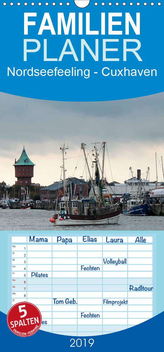 Nordseefeeling - Cuxhaven - Familienplaner hoch (Wandkalender 2019 , 21 cm x 45 cm, hoch): Fotoimpressionen der niedersächsischen Stadt Cuxhaven an ... (Monatskalender, 14 Seiten ) (CALVENDO Orte) Living & Furnishing