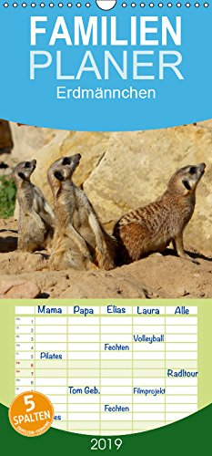 Erdmännchen - Familienplaner hoch (Wandkalender 2019 , 21 cm x 45 cm, hoch): Eine putzige Erdmännchenfamilie (Monatskalender, 14 Seiten ) (CALVENDO Tiere) Living & Furnishing