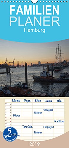 Hamburg - Familienplaner hoch (Wandkalender 2019 , 21 cm x 45 cm, hoch): Hamburgansichten (Monatskalender, 14 Seiten ) (CALVENDO Orte) Calendars