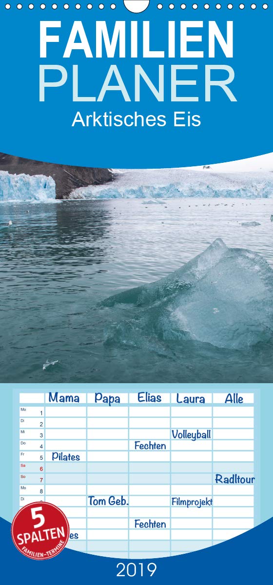 Arktisches Eis - Familienplaner hoch (Wandkalender 2019 , 21 cm x 45 cm, hoch): Arktisches Eis - mystisches Element - mehr als Wasser (Monatskalender, 14 Seiten ) (CALVENDO Natur) Photography